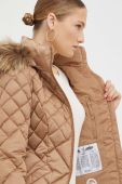 Пухова куртка Guess жіноча колір бежевий зимова (3504022)