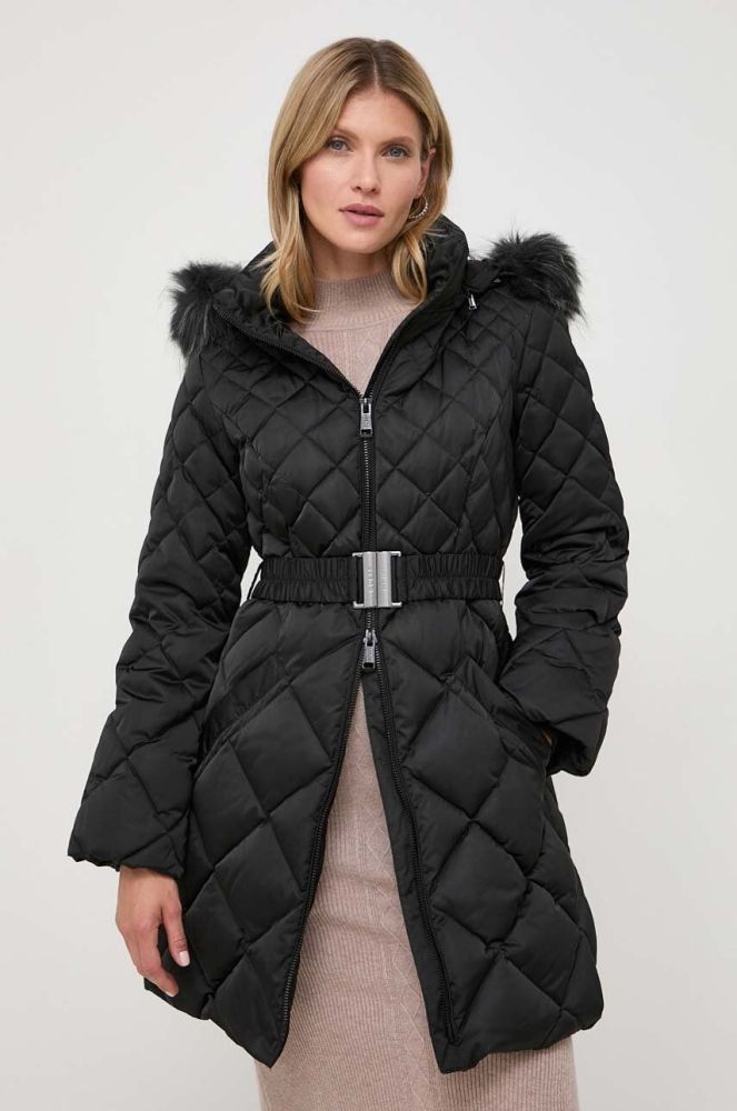 Пухова куртка Guess жіноча колір чорний зимова (3571364)