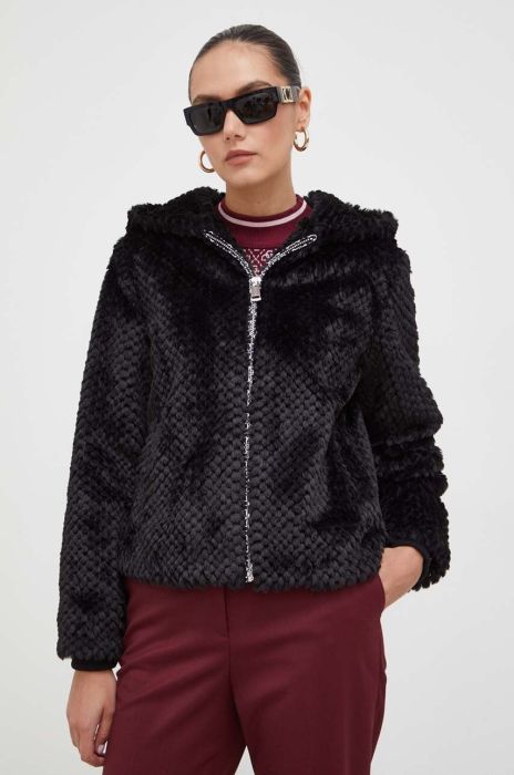 Куртка Guess жіноча колір чорний перехідна (3614058)