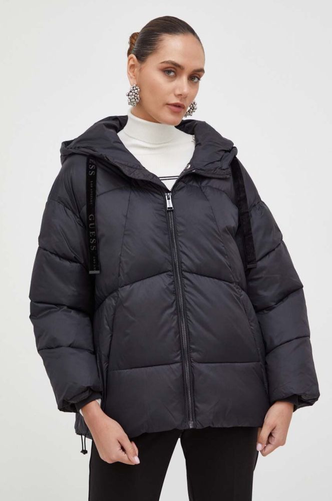 Куртка Guess жіноча колір чорний зимова (3614074)