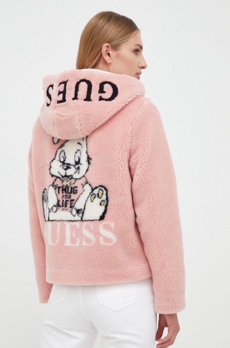 Кофта Guess Guess x Banksy жіноча колір рожевий