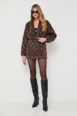 Кофта Guess Guess x Banksy жіноча колір коричневий візерунок