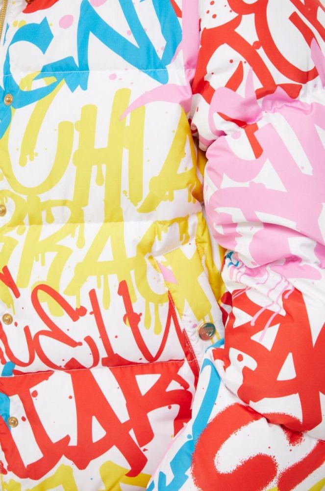 Пухова куртка Chiara Ferragni жіноча зимова колір барвистий фото 5