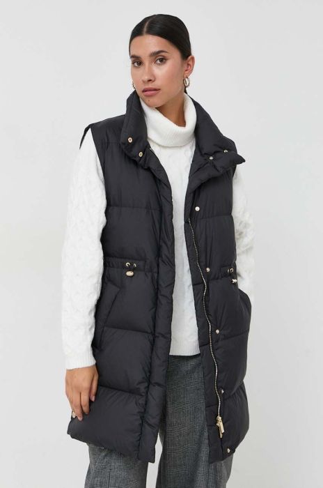 Пухова безрукавка Luisa Spagnoli жіночий колір чорний зимовий