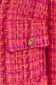 Піджак з домішкою вовни Luisa Spagnoli колір рожевий однобортний візерунок