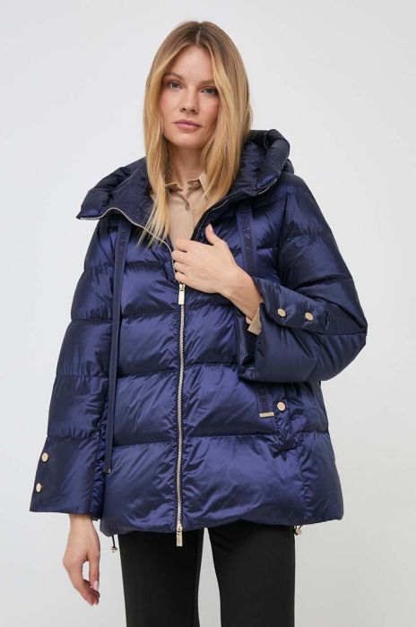Пухова куртка Luisa Spagnoli жіноча колір синій зимова oversize