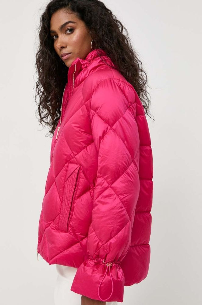 Пухова куртка Luisa Spagnoli жіноча колір рожевий зимова