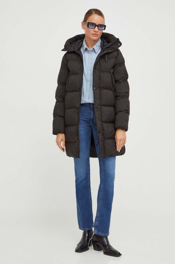 Куртка G-Star Raw жіноча колір чорний зимова (3609729) фото 2