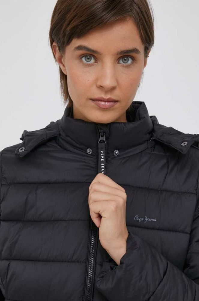 Куртка Pepe Jeans Maddie жіноча колір чорний зимова фото 4
