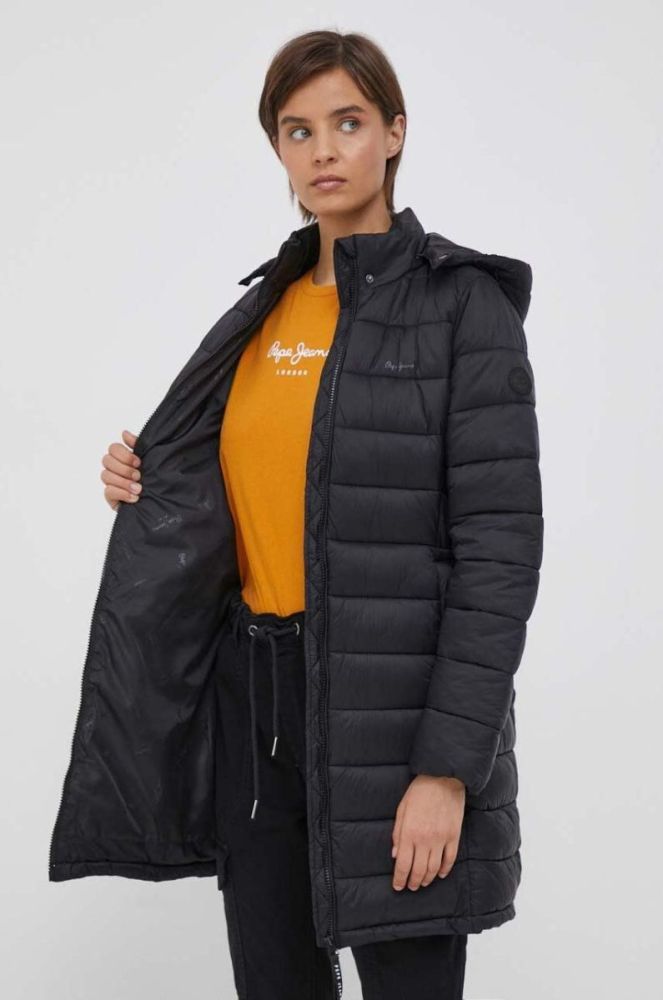 Куртка Pepe Jeans Maddie жіноча колір чорний зимова фото 6