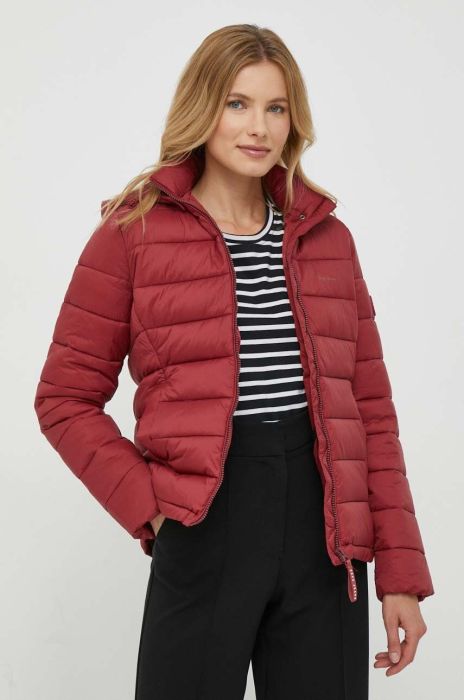 Куртка Pepe Jeans жіноча колір бордовий перехідна (3609738)