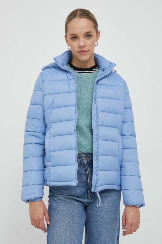 Куртка Pepe Jeans Maddie Short жіноча перехідна колір блакитний