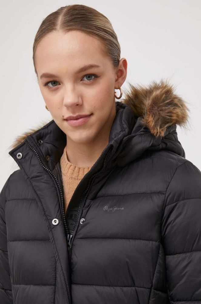 Куртка Pepe Jeans жіноча колір чорний зимова (3614119) фото 4