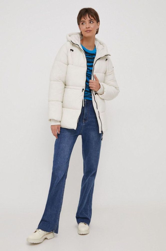 Куртка Pepe Jeans Misty жіноча колір бежевий зимова фото 2