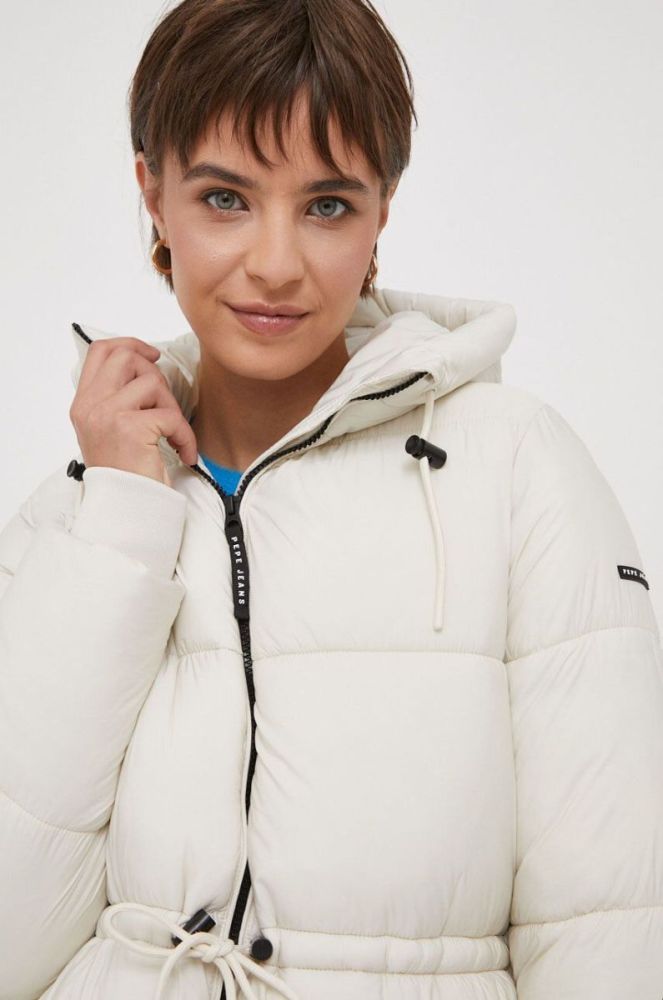 Куртка Pepe Jeans Misty жіноча колір бежевий зимова фото 4