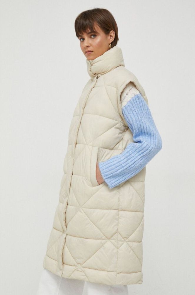 Куртка Pepe Jeans жіноча колір бежевий перехідна oversize фото 5