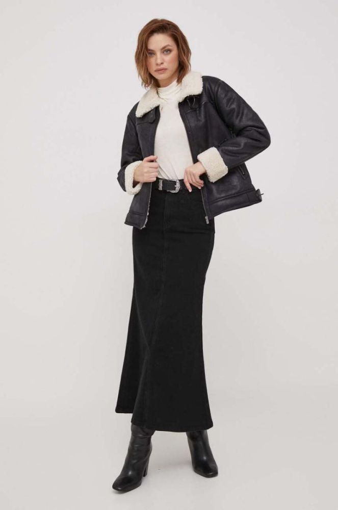 Куртка Pepe Jeans жіноча колір чорний перехідна oversize (3609763) фото 2