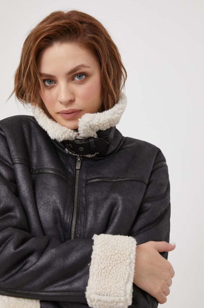 Куртка Pepe Jeans жіноча колір чорний перехідна oversize (3609763) фото 4
