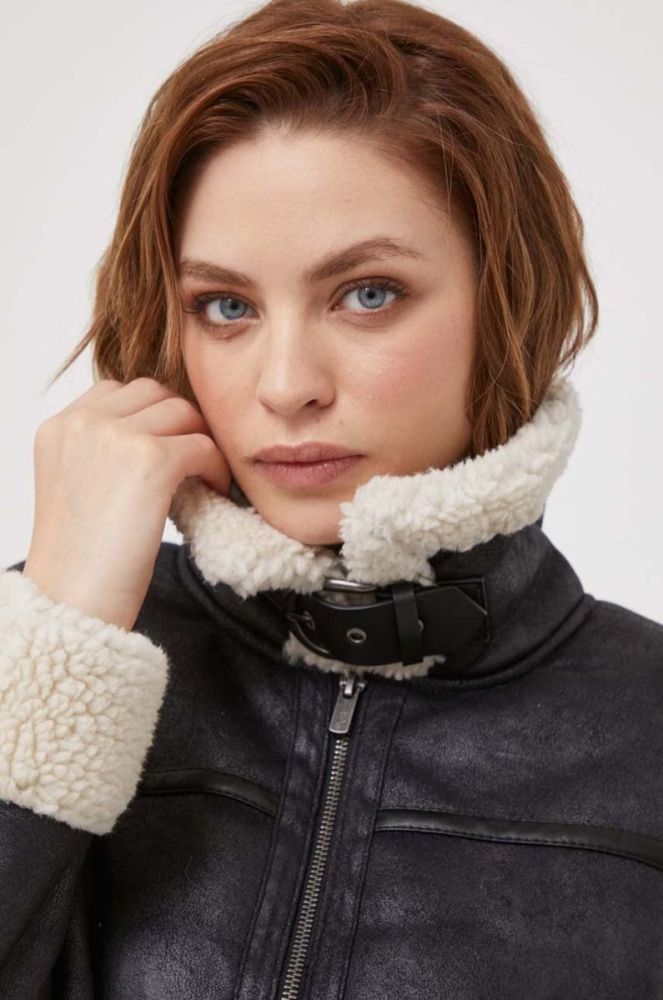Куртка Pepe Jeans жіноча колір чорний перехідна oversize (3609763) фото 5