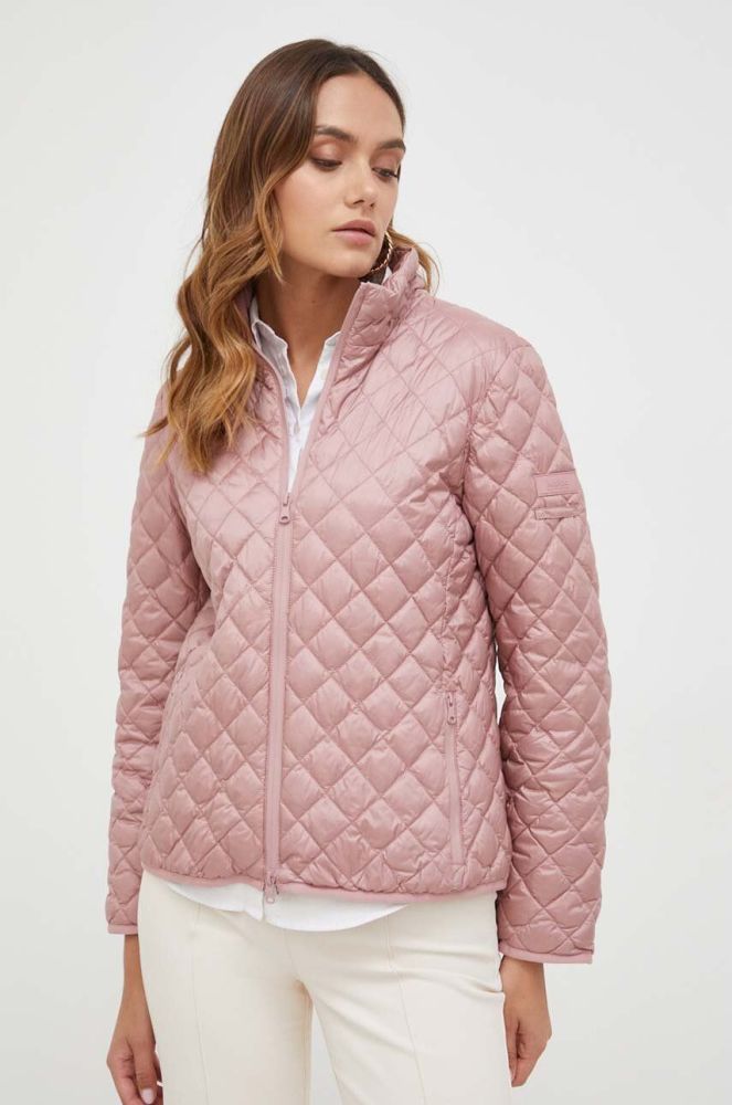 Пухова куртка Max Mara Leisure жіноча колір рожевий перехідна