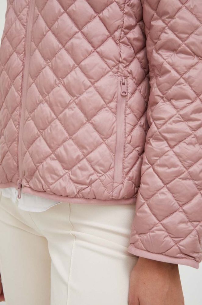 Пухова куртка Max Mara Leisure жіноча колір рожевий перехідна фото 6