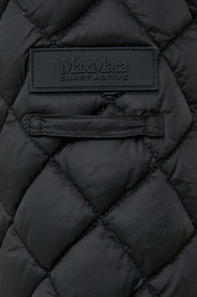 Пухова куртка Max Mara Leisure жіноча колір чорний перехідна фото 5