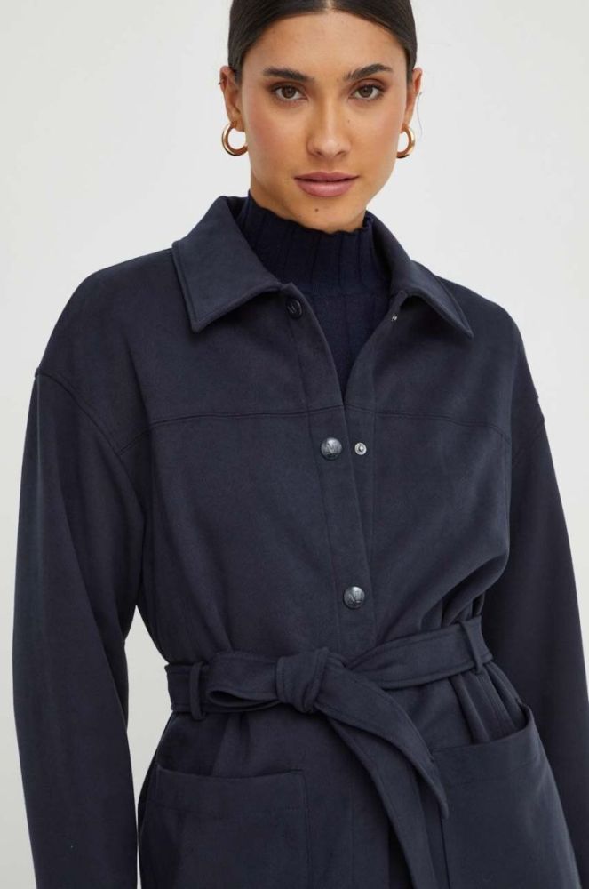 Куртка Max Mara Leisure жіноча колір синій перехідна фото 4
