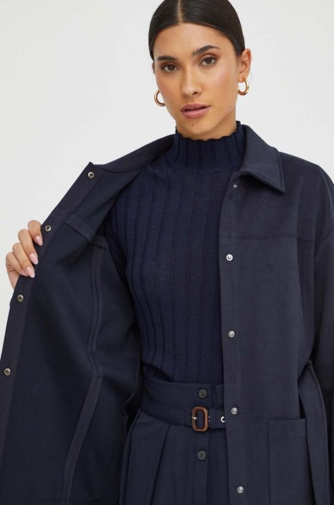 Куртка Max Mara Leisure жіноча колір синій перехідна фото 6