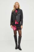 Шкіряна куртка Alohas жіноча колір чорний перехідна