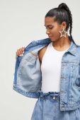 Джинсова куртка Moschino Jeans жіноча перехідна oversize колір блакитний (3402926)