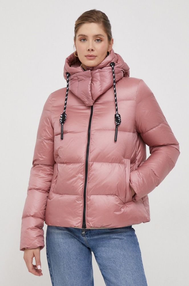 Пухова куртка Deha жіноча колір рожевий зимова (3632991)