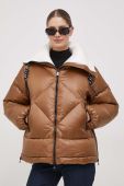 Пухова куртка Deha жіноча колір коричневий зимова (3629712)