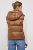 Пухова безрукавка Deha жіночий колір коричневий зимовий