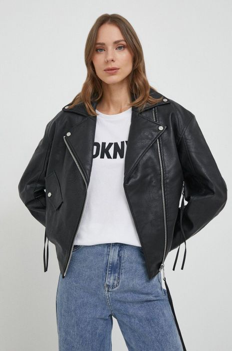 Куртка United Colors of Benetton жіноча колір чорний перехідна (3625347)