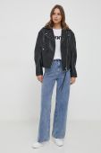 Куртка United Colors of Benetton жіноча колір чорний перехідна (3625347)