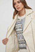 Куртка United Colors of Benetton жіноча колір бежевий перехідна (3617758)