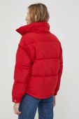 Пухова куртка United Colors of Benetton жіноча колір червоний зимова