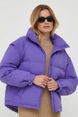 Пухова куртка United Colors of Benetton жіноча колір фіолетовий зимова oversize