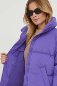 Пухова куртка United Colors of Benetton жіноча колір фіолетовий зимова oversize
