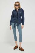 Джинсова куртка United Colors of Benetton жіноча перехідна колір блакитний (3504039)