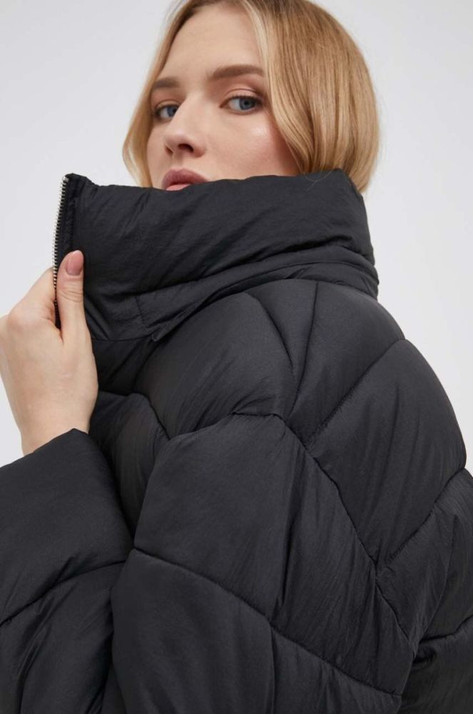 Куртка United Colors of Benetton жіноча колір чорний зимова oversize фото 5