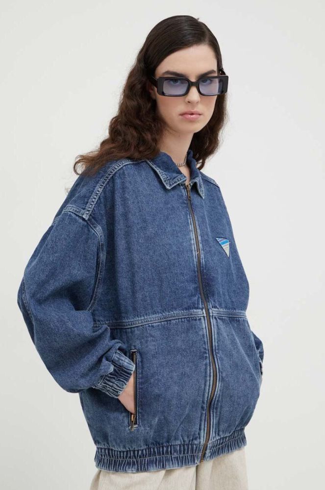 Джинсова куртка American Vintage жіноча колір синій перехідна oversize