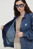 Джинсова куртка American Vintage жіноча колір синій перехідна oversize