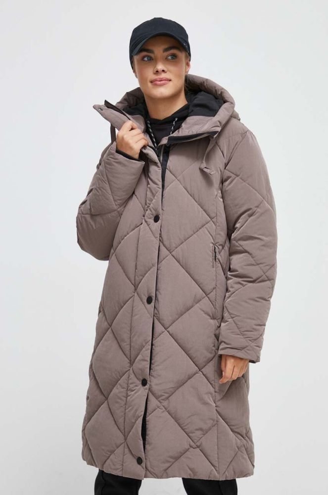 Куртка Didriksons жіноча колір сірий зимова