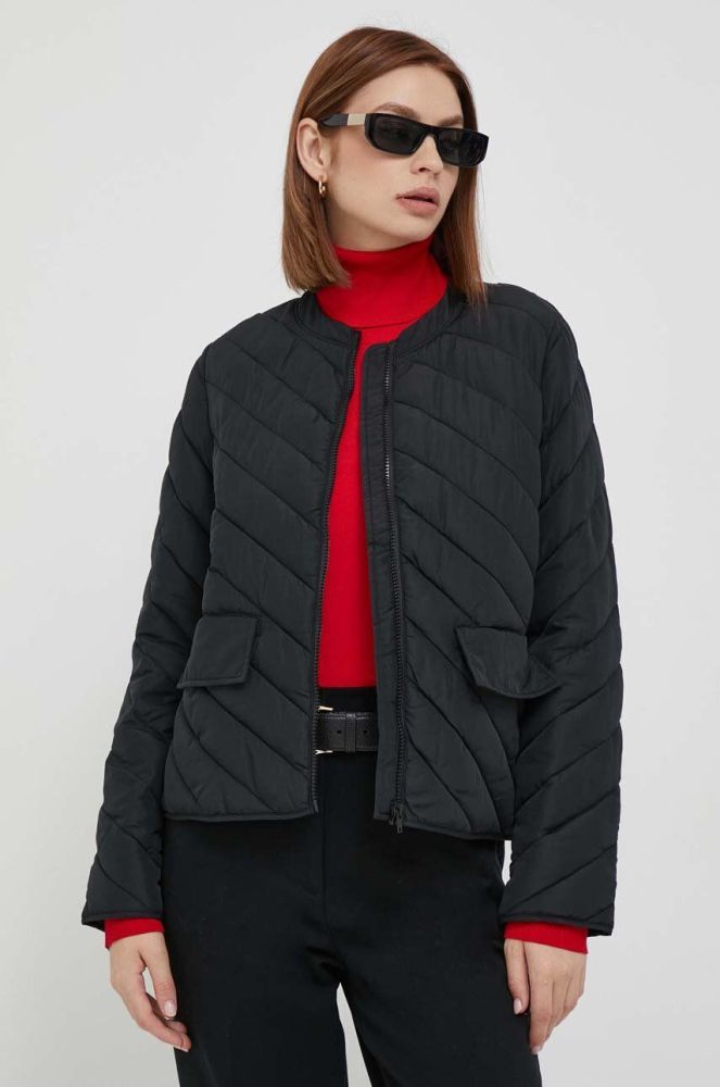 Куртка Sisley жіноча колір чорний перехідна (3559671)
