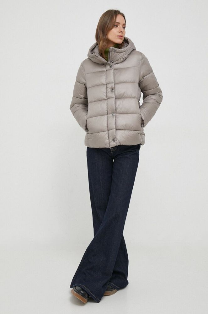 Куртка Sisley жіноча колір сірий зимова (3621763)
