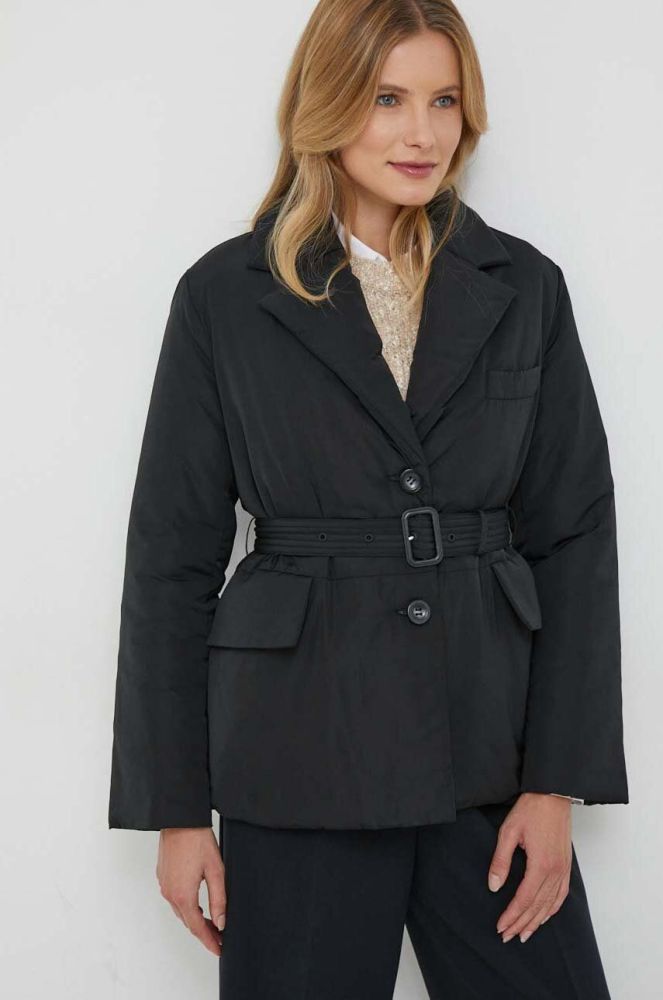 Куртка Sisley жіноча колір чорний перехідна (3681112)
