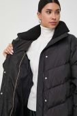 Пухова куртка BOSS жіноча колір чорний зимова oversize