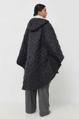 Пончо BOSS жіночий колір чорний перехідна oversize