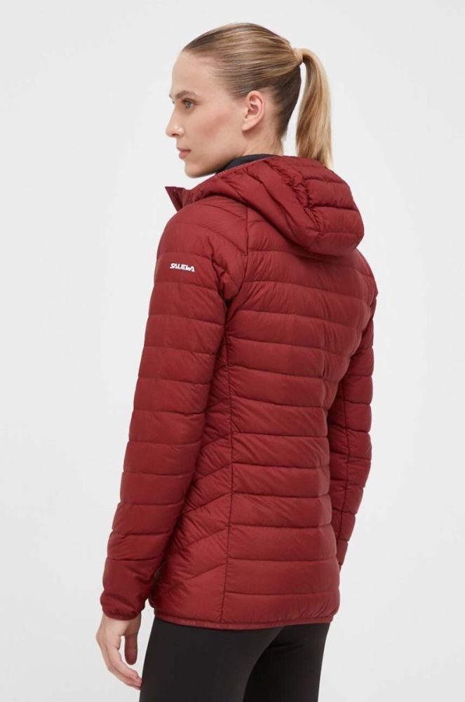 Спортивна пухова куртка Salewa Brenta колір бордовий фото 3